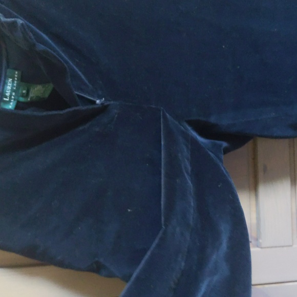 Lauren Ralph Lauren Blue Velvet Dress Pants - Picture 5 of 7